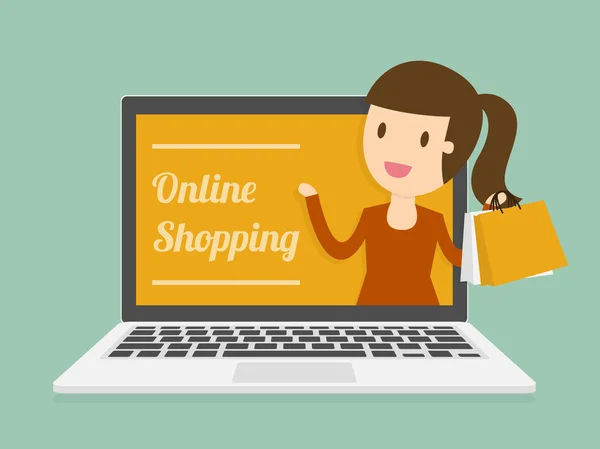 Online Shopping concept — Stock Vector