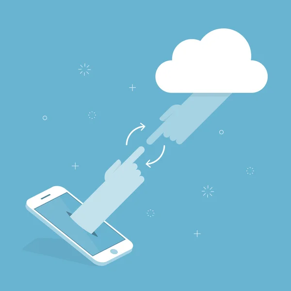 Concept de technologie Cloud — Image vectorielle