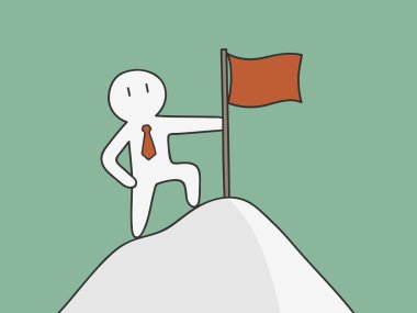 Başarılı bir iş adamı. Doodle iş