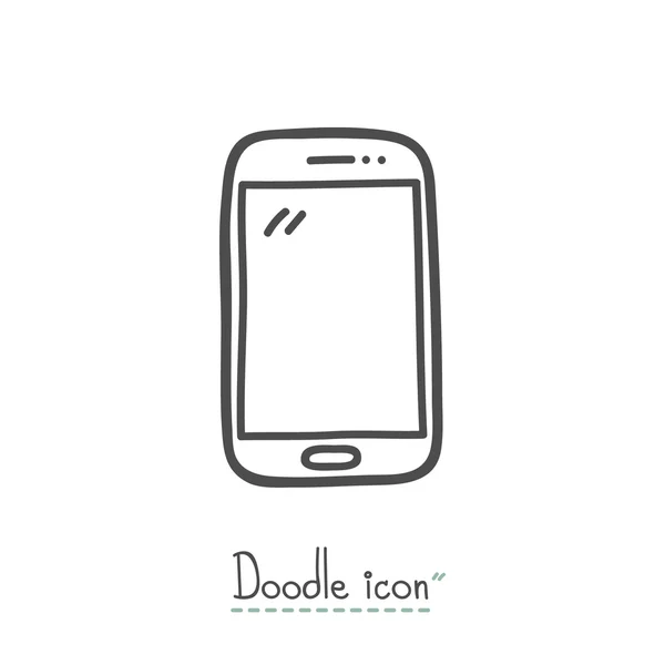 Teléfono inteligente Doodle icono . — Archivo Imágenes Vectoriales