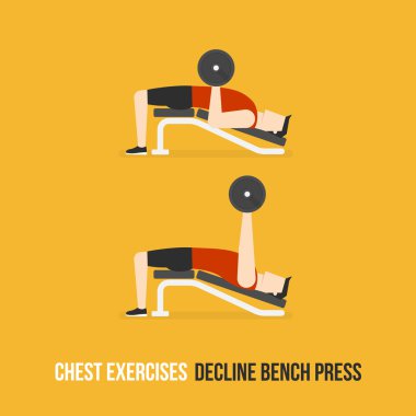 Göğüs egzersizleri. Düşüş Bench Press.