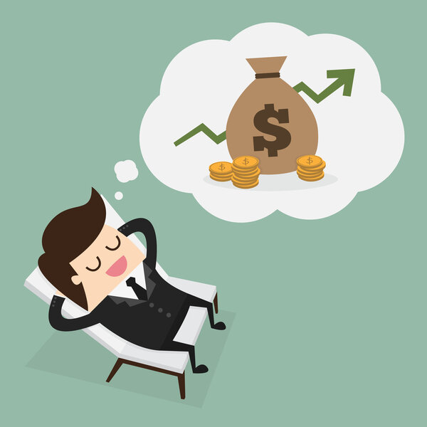 Passive income, eps 10 vector illustration