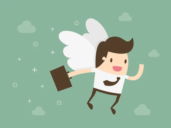 Inversionista Ángel. ángel de negocios — Vector de stock