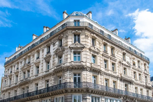 Paris Typical Facades Street Beautiful Buildings Center — Stock Photo, Image