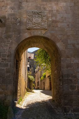 Vannes, old gate of the fortifications, Saint-Jean gate, magnificent town in Brittany clipart