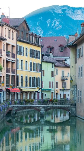 Annecy France Typical Houses Old Center River — Stock Photo, Image