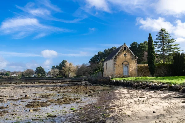 Bretagne Ile Aux Moines Île Dans Golfe Morbihan Chapelle Village — Photo