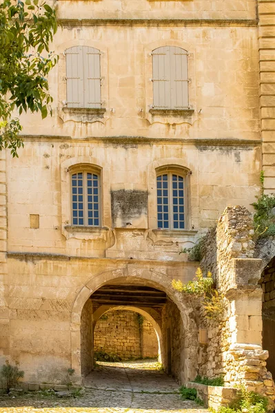 Goult Provence Aldeia Empoleirada Montanha Rua Típica Casa — Fotografia de Stock