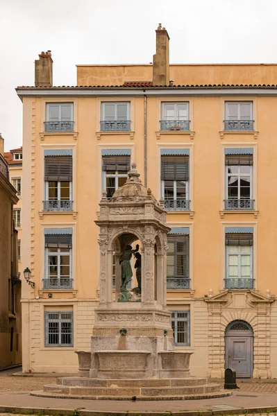 Vieux Lyon Fontein Sint Jean Typische Plek Het Centrum Met — Stockfoto