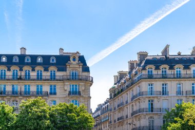 Paris, 16. bölgedeki güzel binalar, Beausejour Bulvarı, lüks bir mahalle.