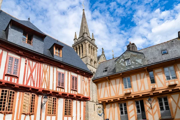 Vannes Piękne Miasto Bretanii Stare Domy Muru Pruskiego Katedrą — Zdjęcie stockowe
