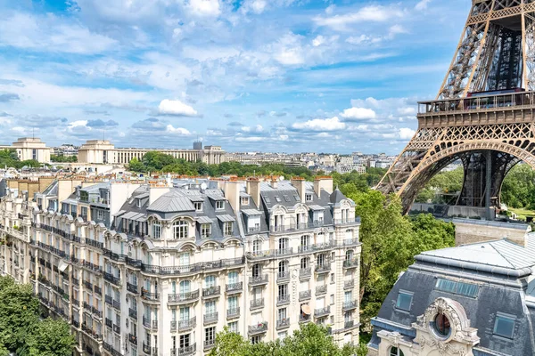 パリのパノラマ エッフェル塔 トロカデロを背景に — ストック写真