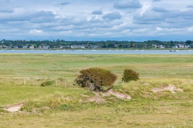 Normandiya 'daki Agon-Coutainville' in güzel manzarası.