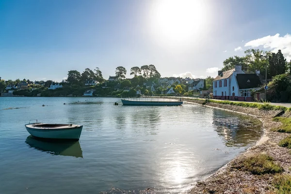 Bretaña Isla Ile Aux Moines Golfo Morbihan Puerto Típico Verano — Foto de Stock