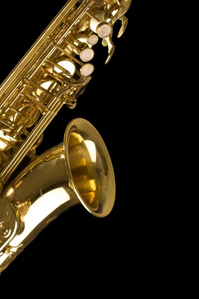 Saxophone doré brillant — Photo