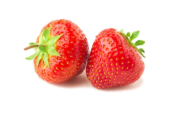 Căpșuni pe un fundal alb — Fotografie, imagine de stoc
