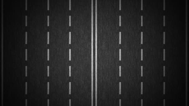 Ruch nad pustą współczesną asfaltową autostradą górny widok — Wideo stockowe