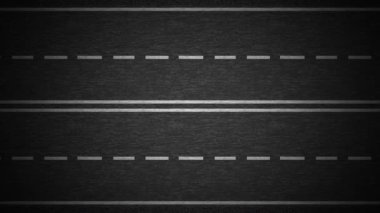 Akşamları beyaz işaretli boş modern asfalt yol