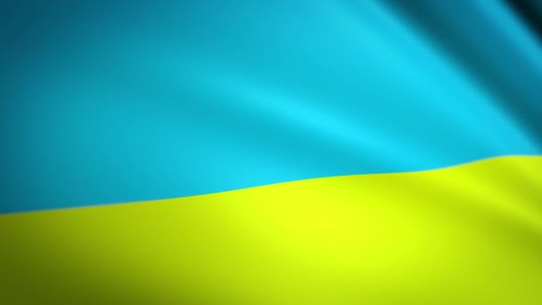 Національний прапор України з синіми і жовтими смугами. — стокове відео