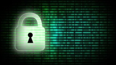 Veri güvenliği olarak siyah arkaplandaki rakamlara kilitlen