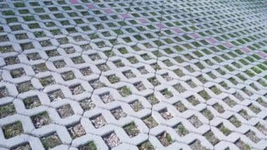 Bir otoparkın elmas şekilli zemininin dokusu