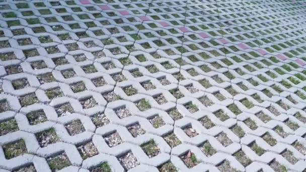 Текстура алмазної підлоги парковки — стокове відео