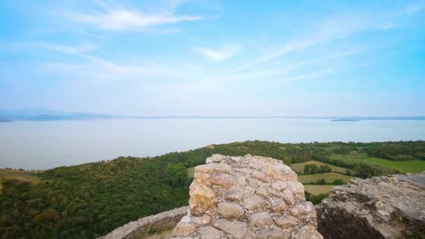 Bela vista panorâmica do Lago de Garda — Vídeo de Stock