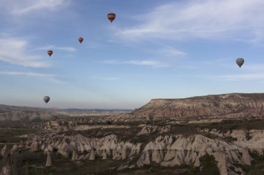 Dünya Miras, Cappadocia, Goereme, Türkiye. Balonlar üzerinden Göreme, Cappadocia