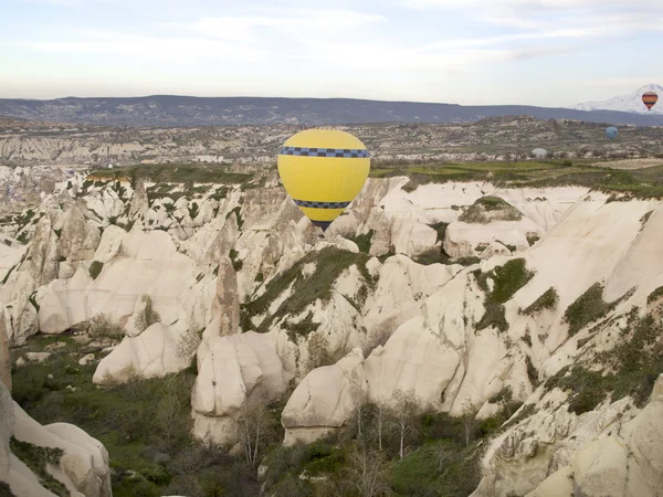 Świat dziedzictwo, Kapadocji, Goereme, Turcja. Balony nad Göreme, Cappadocia — Zdjęcie stockowe