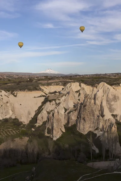 Świat dziedzictwo, Kapadocji, Goereme, Turcja. Balony nad Göreme, Cappadocia — Zdjęcie stockowe