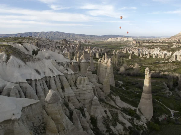 Świat dziedzictwo, Kapadocji, Goereme, Turcja. Balony nad Göreme, Cappadocia — Zdjęcie stockowe