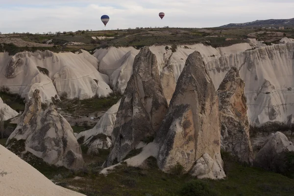 Świat dziedzictwo, Kapadocji, Goereme, Turcja. Balony nad Göreme, Cappadocia — Zdjęcie stockowe