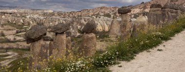 Türkiye'de Kapadokya güzel kaya oluşumu