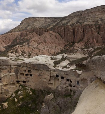 Türkiye'de Kapadokya güzel kaya oluşumu