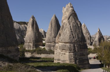 Türkiye'de Kapadokya güzel kaya oluşumu