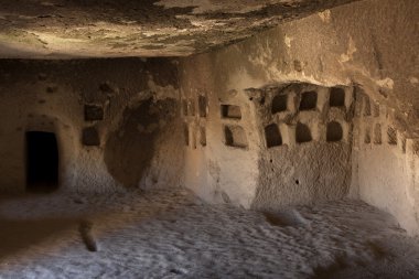 Türkiye'de Kapadokya güzel kaya oluşumu