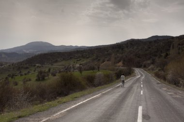 Türkiye'de Kapadokya güzel kaya oluşumu