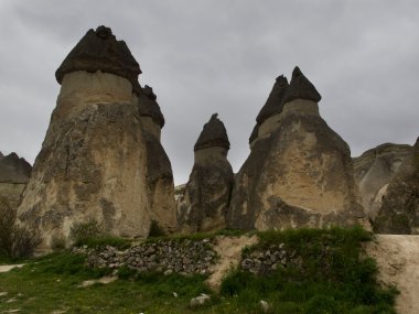 Türkiye'de Kapadokya güzel kaya oluşumu