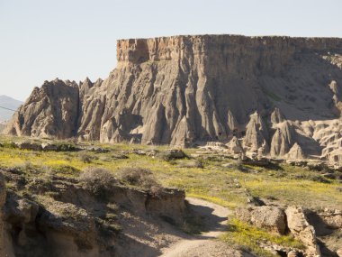 Türkiye'de Kapadokya güzel kaya oluşumu
