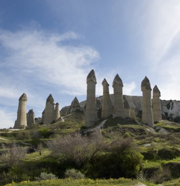 Türkiye'de Kapadokya güzel kaya oluşumu
