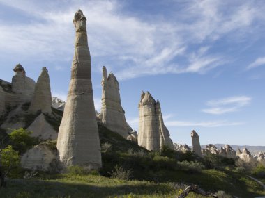 Türkiye'de Kapadokya güzel kaya oluşumu