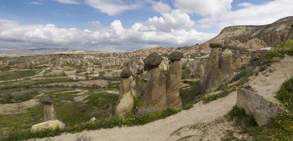 Vackra klippformation på cappadocia i Turkiet — Stockfoto