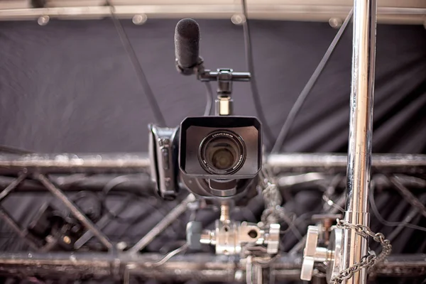 tv camera in the studio of the culinary program.