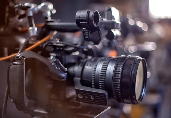 tv camera in the studio of the culinary program.