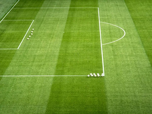 Fußball Leerer Fußballplatz Vor Dem Spiel — Stockfoto