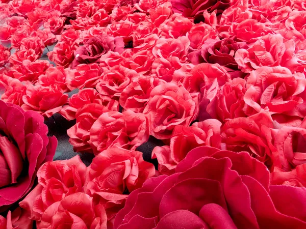 stock image Red flower, Close up petal of red flower or red flower image use for web design and red flower background