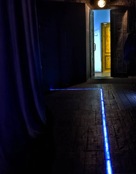 The interior of the theater backstage, utility rooms, corridor, — Stock Photo, Image