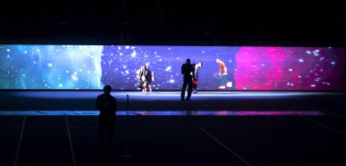 Tenis yayını için TV kamerası