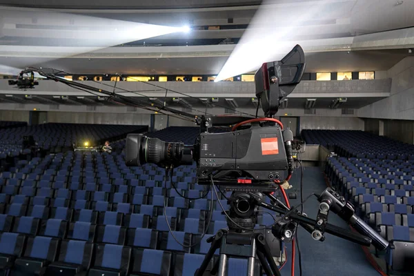 Professional Digital Video Camera Camera Concert Hal — Stock Photo, Image