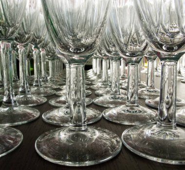 modern parlak cam eşyalar. Yakın plan.